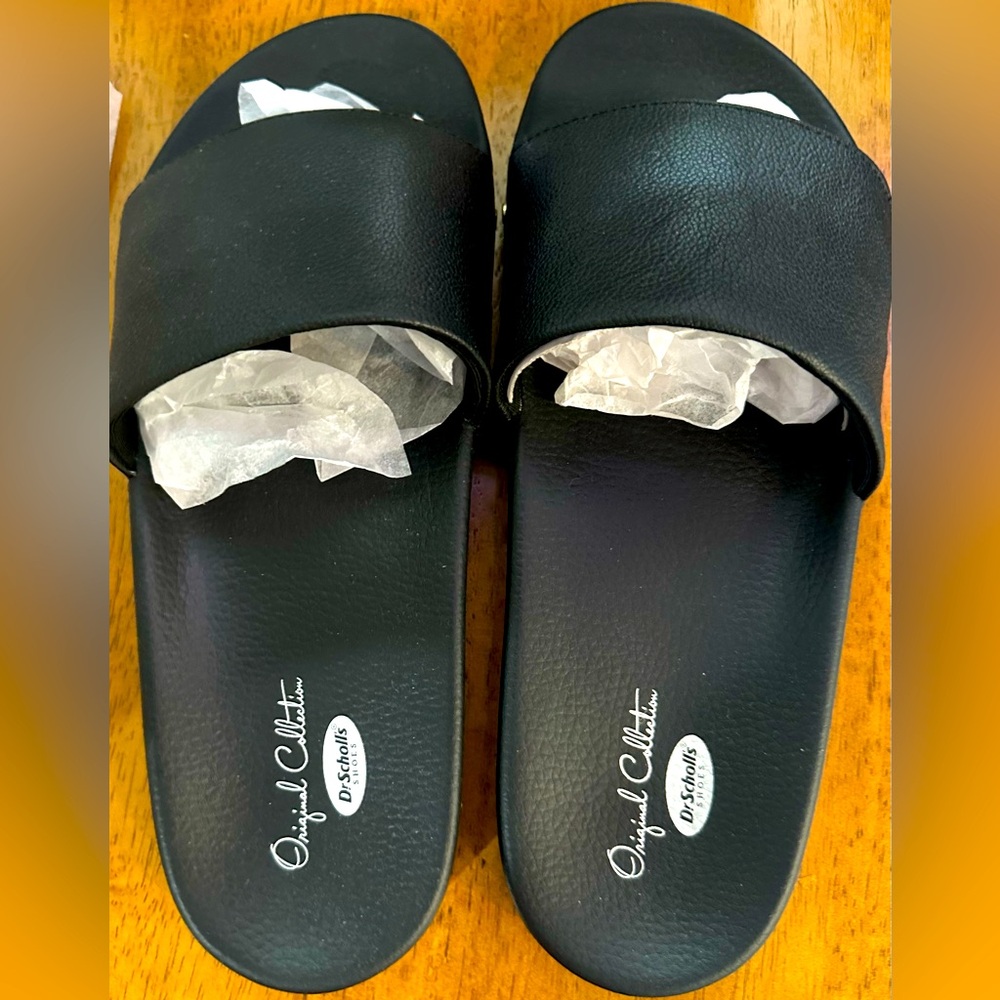Dr. Scholl's Black Slide Sandals